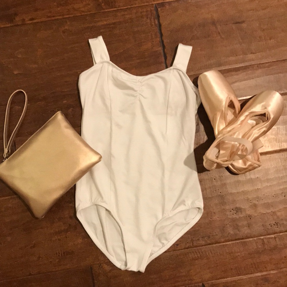 LC White tank camisole MOTIONWEAR leotard